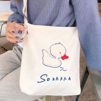 Duck Big And Small Side Crossbody Handle Tote Bag, 2 of 8