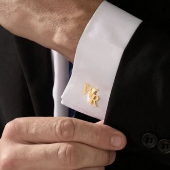 Personalised Men’s Monogram Initial Cufflinks, 4 of 5