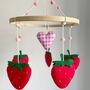 Handmade Strawberry Cot Mobile For Baby, thumbnail 1 of 3