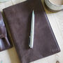 Vintage Leather Notebook With Pen And Pencil Set, thumbnail 2 of 6