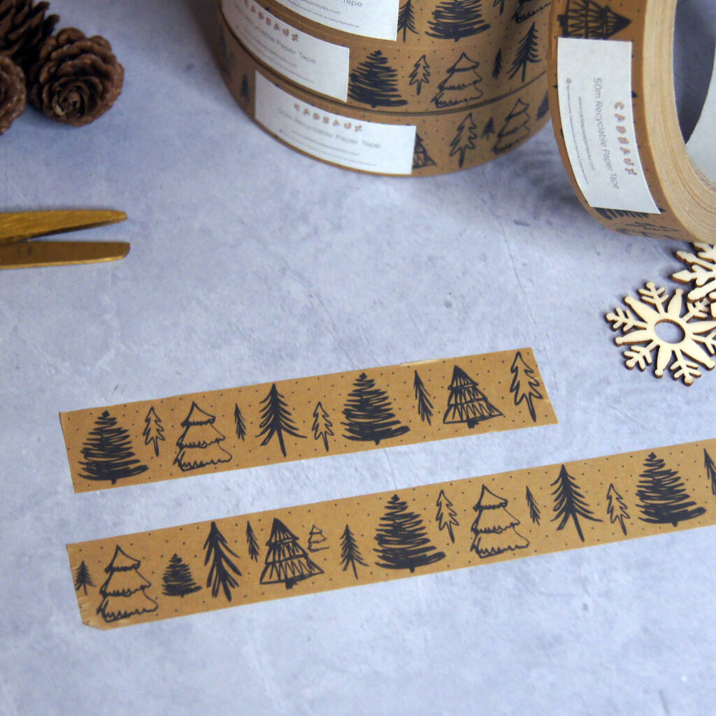 Christmas Tree Recyclable Paper Tape By Cadeaux Paperworks