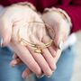 Personalised Heart Of Gold Birthstone Bangle, thumbnail 1 of 8