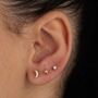 Faceted Star Single Flat Back Earring, thumbnail 2 of 9