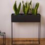 Black Very Long Metal Planter On Stand, thumbnail 5 of 11