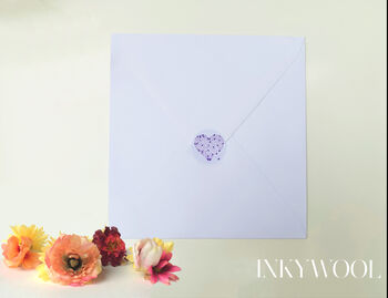 Valentine's Purple Butterfly Heart Card, Not 3D, 4 of 12