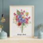 Personalised Birth Flower Mum's Bunch Print, Mother's Day Gift, thumbnail 6 of 10