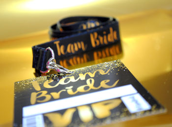 Team Bride Vip Pass Hen Party Lanyard Favours, 9 of 12