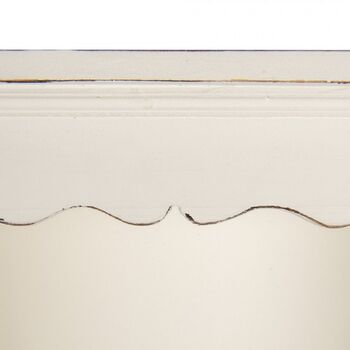 Off White Bookshelf – 67cm Wooden Shelf Unit With Hooks, 4 of 5