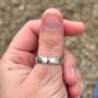 Hammered 5mm Ring In Sterling Silver, thumbnail 3 of 6
