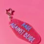 The 'Rage Against Beige' Sparkly Motel Keyring / Colour Lover Gift / Bold Statement Accessories / Funny Quote Keyring, thumbnail 4 of 8