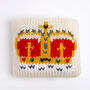 Royal Crown Cushion Cover Easy Knitting Kit, thumbnail 3 of 11