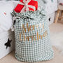 Personalised Christmas Sack Red Or Green, thumbnail 8 of 10