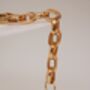 18ct Gold Plated Mini T Bar Chain Bracelet, thumbnail 7 of 9