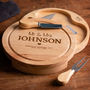 Personalised Wedding Cheese Board And Knife Set, thumbnail 2 of 9