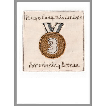 Personalised Bronze Medal Congratulations Card, 7 of 10