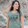 Organic Womens Hanging Sloth T Shirt, thumbnail 3 of 4