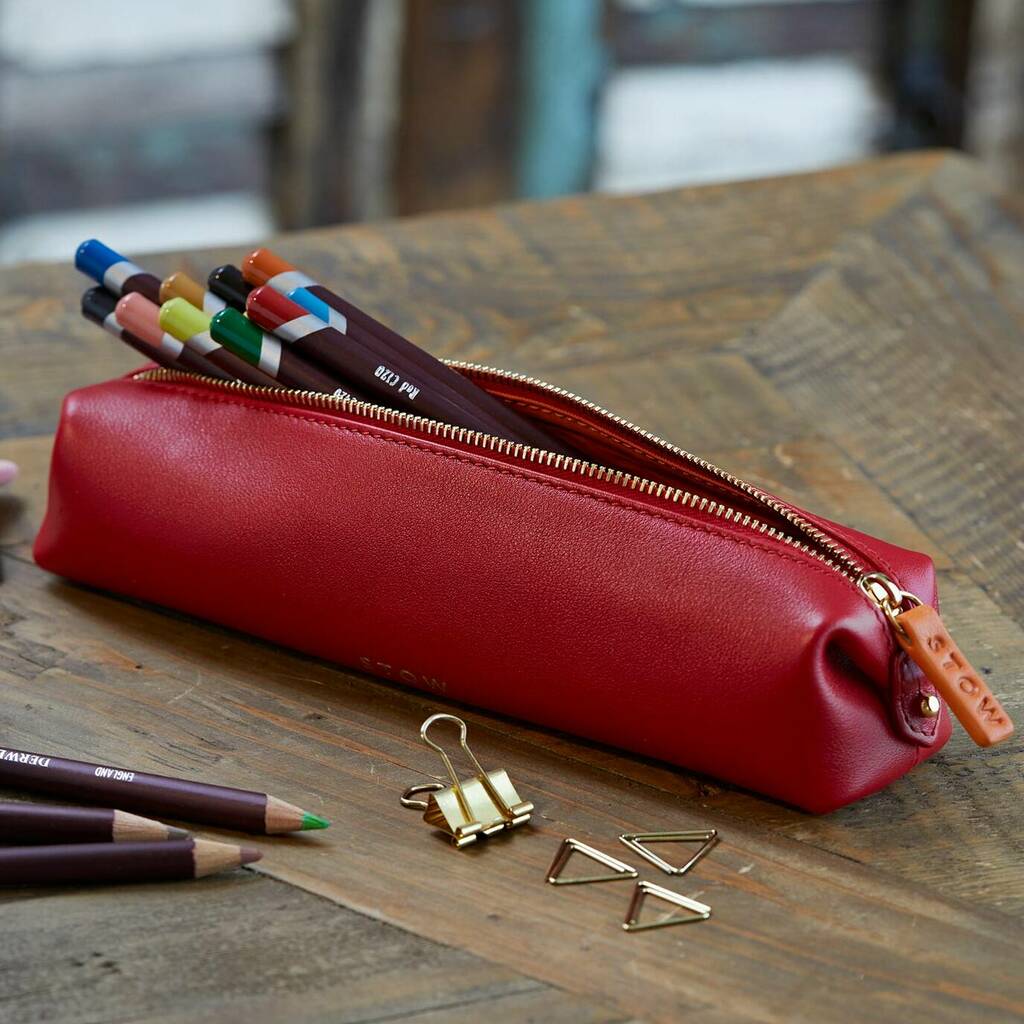 Luxury Soft Leather Pencil Case, 1 of 10