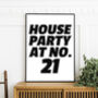 Personalised House Party Print, thumbnail 5 of 7