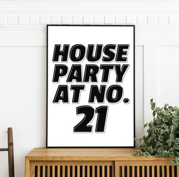 Personalised House Party Print, 5 of 7