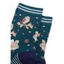 Barn Owls Women's Bamboo Socks Green, thumbnail 3 of 5