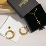 18 K Gold Braided Chubby Tube Hoop Earrings, thumbnail 8 of 10