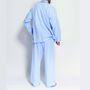 Men's Pyjamas Blue And White Striped Flannel, thumbnail 2 of 4