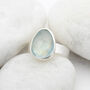 Aquamarine Gemstone Adjustable Sterling Silver Ring, thumbnail 6 of 7