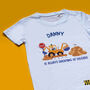 Kids Personalised Message Digger T Shirt, thumbnail 2 of 5