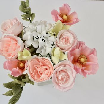Pink And White Paper Flower Bouquet, 3 of 4