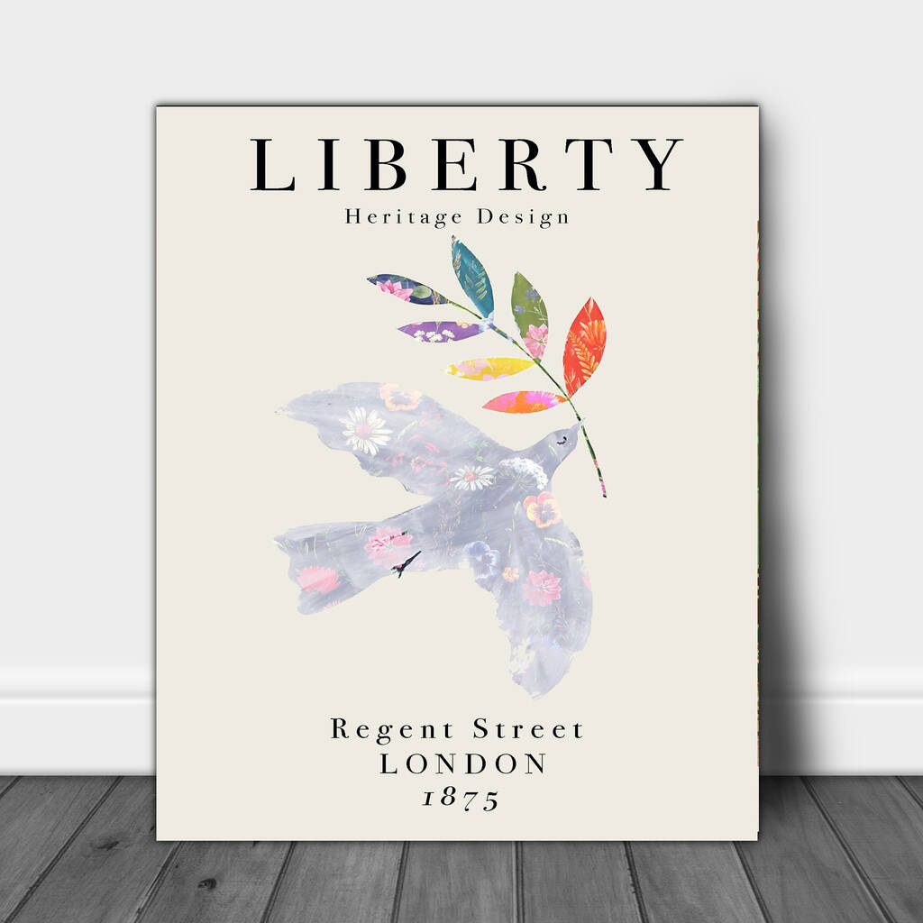 Liberty Of London Grey Bird Print, 1 of 3