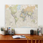 Canvas Classic Map Of The World, thumbnail 3 of 7