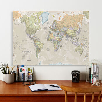 Canvas Classic Map Of The World, 3 of 7