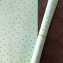 Gold Foiled Turquoise Stars Wrapping Paper Two Sheets, thumbnail 1 of 4