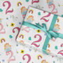 2nd Birthday Wrapping Paper Roll Baby Girls, thumbnail 2 of 3