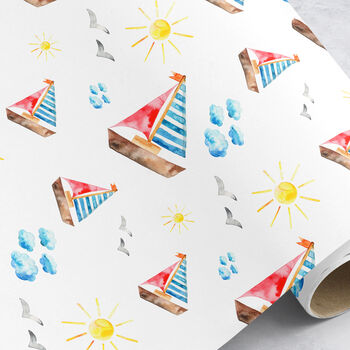 Boats Wrapping Paper Roll Or Folded, 2 of 3