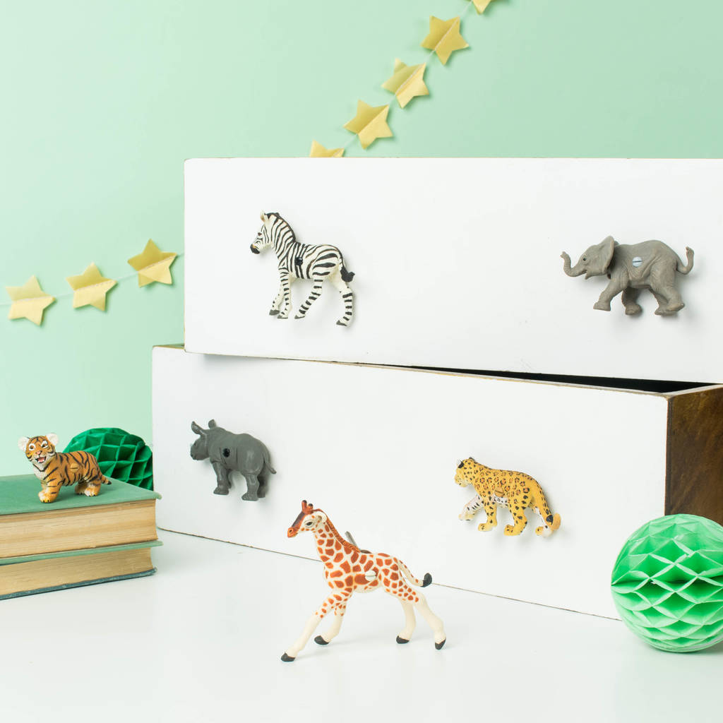 safari animal drawer knobs