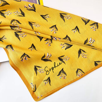 May 'Lily Of The Valley' Birth Flower Square Scarf, 8 of 12