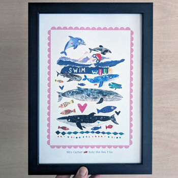 Personalised Wild Swimming Art Print, 5 of 12