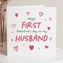 Personalised First Married Valentines Card For Husband, thumbnail 1 of 7