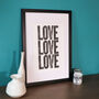 Love Limited Edition Letterpress Print, thumbnail 5 of 5