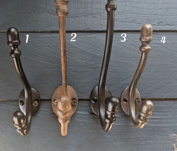 Blue Coat Rack With Ceramic Ball Top Hooks, 6 of 8