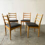 Four Mid Century Dining Chairs By Schreiber Furniture, thumbnail 3 of 12
