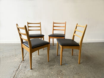 Four Mid Century Dining Chairs By Schreiber Furniture, 3 of 12