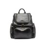 Amber Midi Black Pebble Leather Backpack, thumbnail 2 of 11