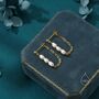 Sterling Silver Genuine Oval Pearl And Chain Earrings, thumbnail 5 of 12