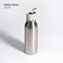 Circular And Co 500ml Stainless Steel Water Bottle Pebble White, thumbnail 1 of 6