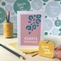 Personalised Yellow Encouragement Bag Charm And Card, thumbnail 3 of 5