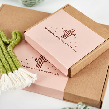 Make Your Own Mini Macrame Cactus Craft Kit In Meadow, 7 of 9