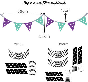 Bunting Wall Sticker, 3 of 5