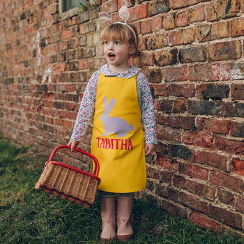 Personalised Easter Bunny Kids Apron, 2 of 5